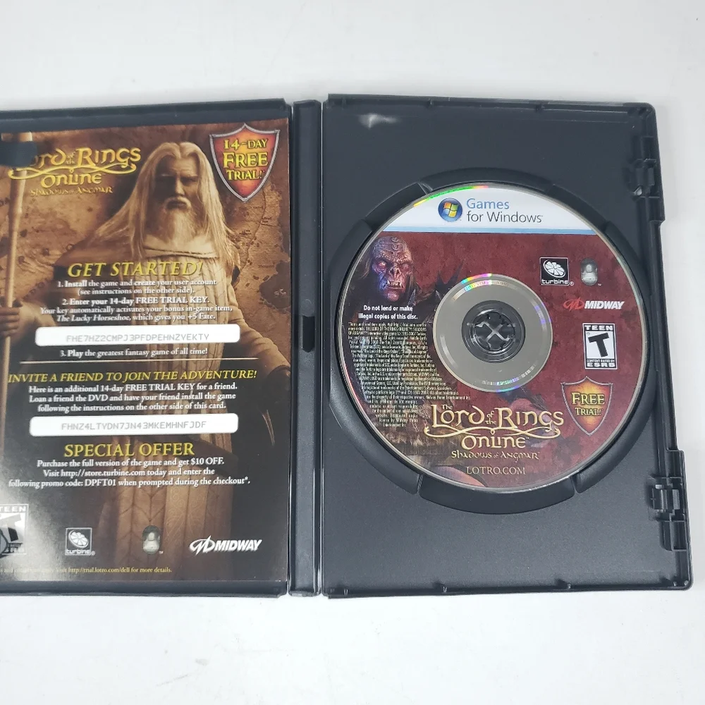 The Lord Of The Rings Online: Shadows Of Angmar by Midway (PC/CD-ROM, 2007)